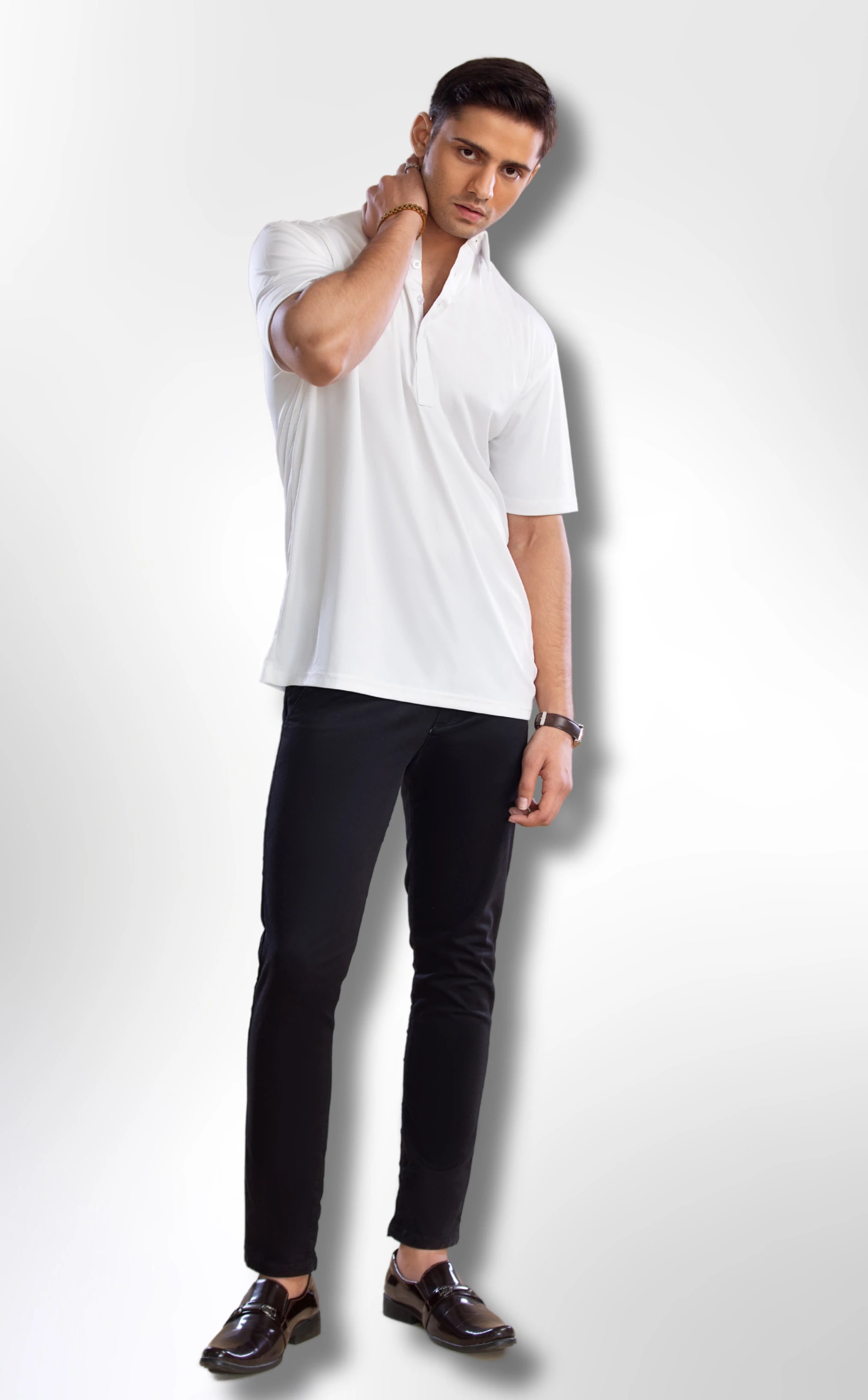 Oxford Spread Collar White