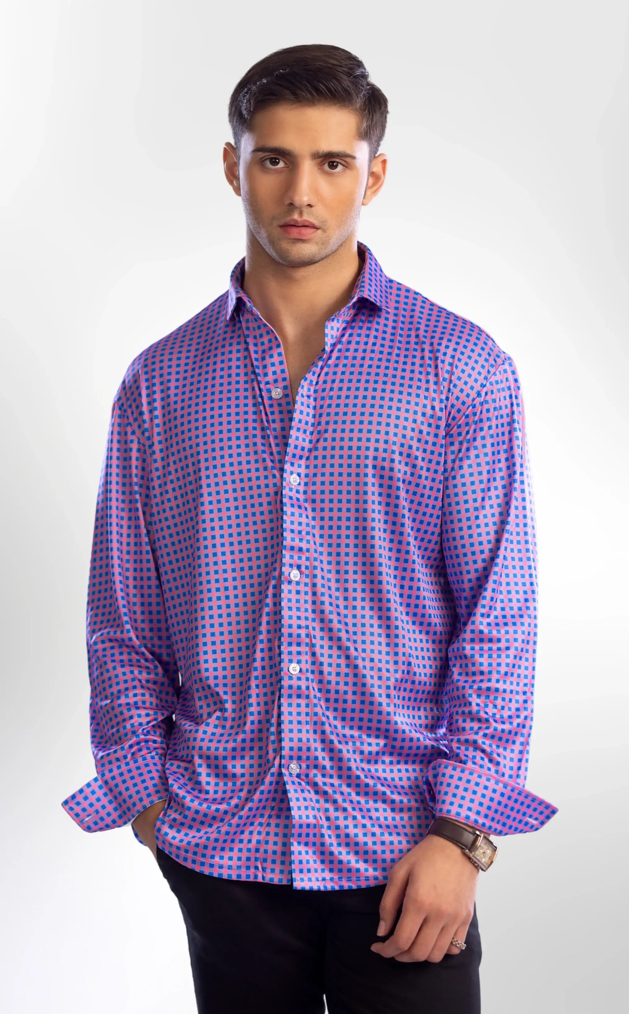 purple gingham dress shirt Purple Gingham Bontina