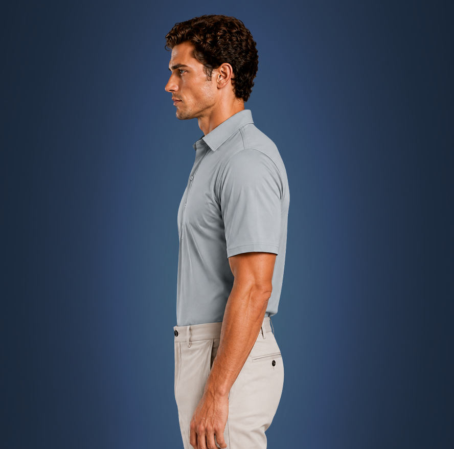 Oxford Spread Collar Lustrous Gray