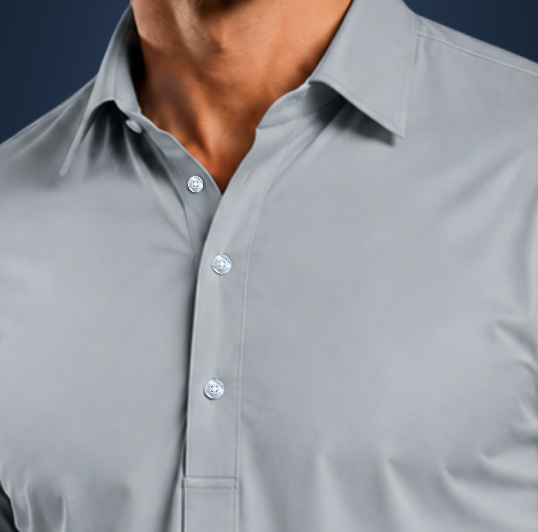 Oxford Spread Collar Lustrous Gray
