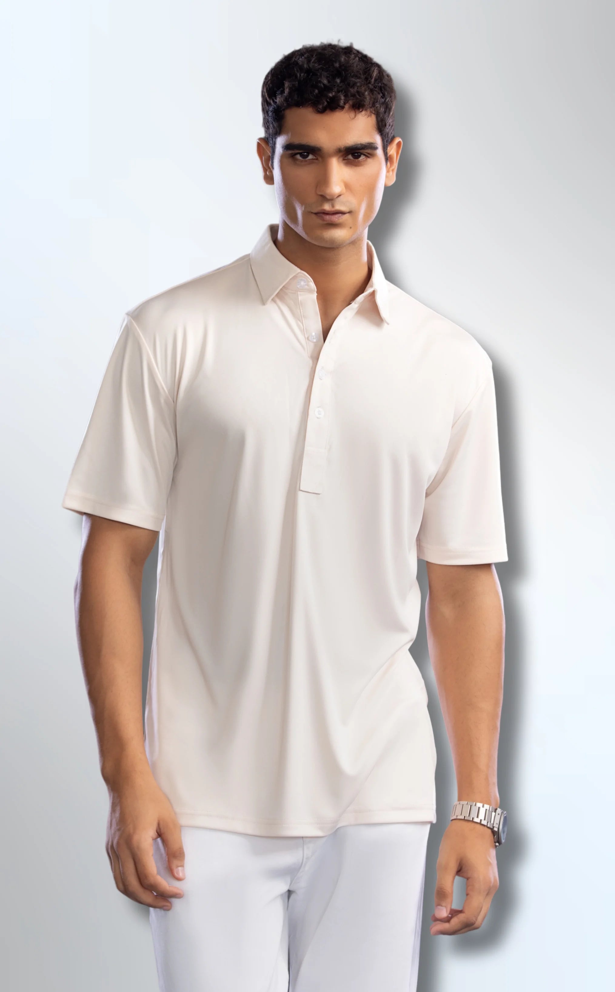 dressy polo oxford spread collar desert sand