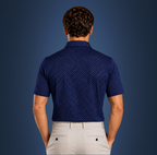 Semi-Spread Collar Navy Diamond