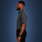 Semi-Spread Collar Black Tinted Grid