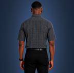 Semi-Spread Collar Black Tinted Grid