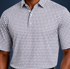 Semi-Spread Collar Blue Tattersall