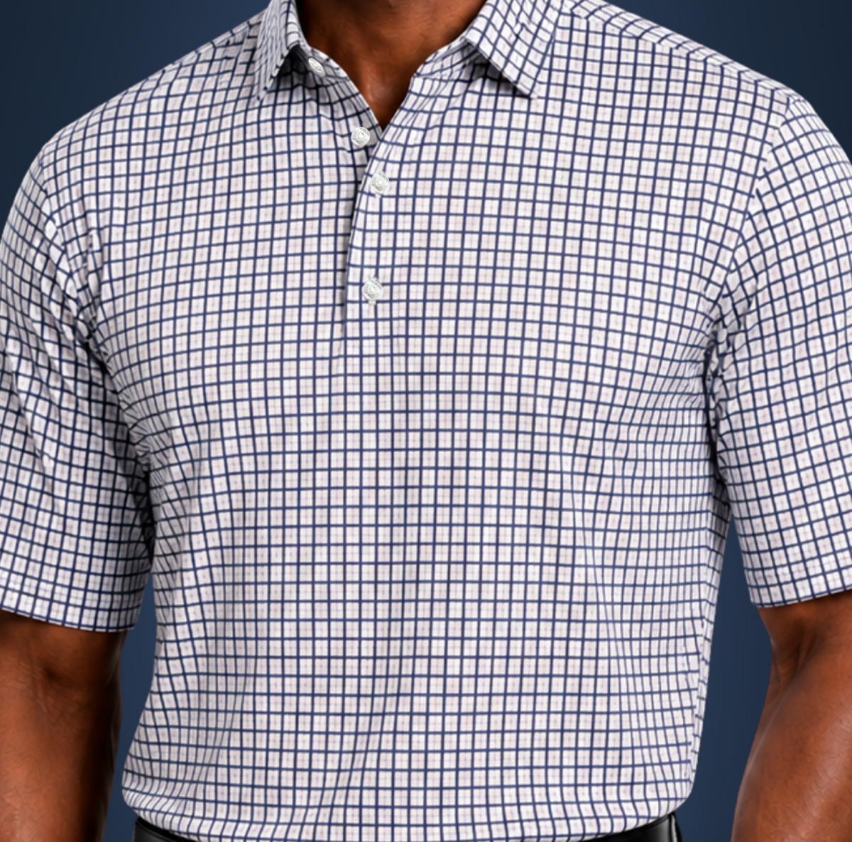 Semi-Spread Collar Blue Tattersall