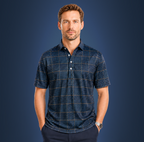 Semi-Spread Collar Dark Gray and Brown Stripe Grid