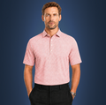 Semi-Spread Collar Orange with Blue and White Two Stripe Grid