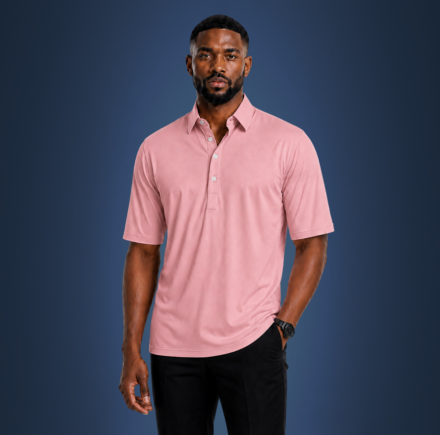 Polo Oxford Spread Collar Pink
