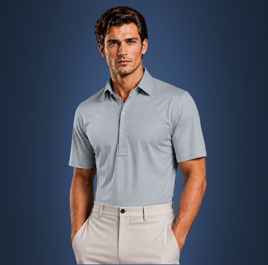 Oxford Spread Collar Lustrous Gray