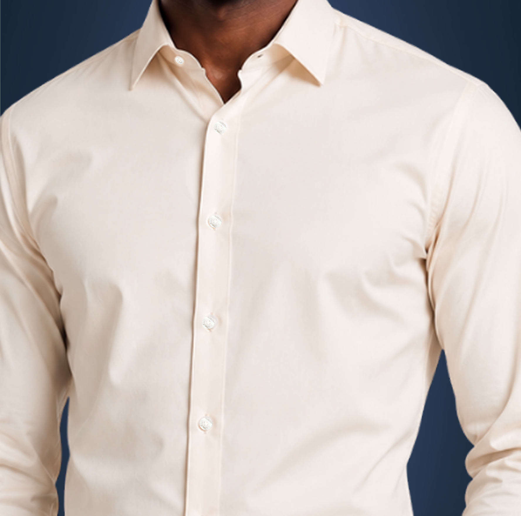 Semi-Spread Collar Desert Sand Dress Shirt